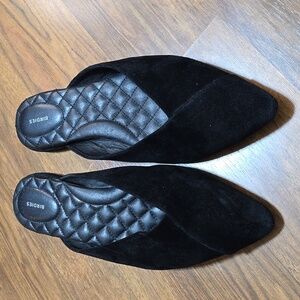 Birdies The Swan Mule - Black Suede